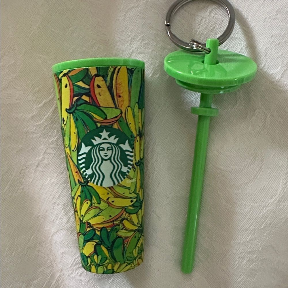 STARBUCKS x FARM RIO Banana Print Keychain